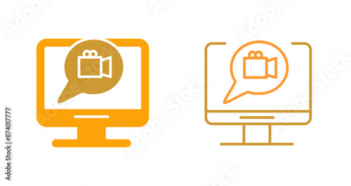 Video Communication Vector Icon