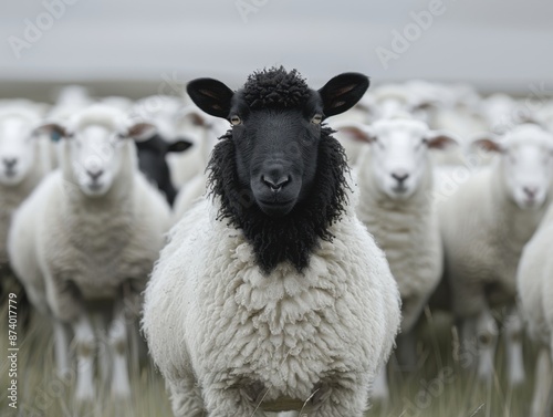 Stand Out: Black Sheep Among White Sheep in Contrasting Field