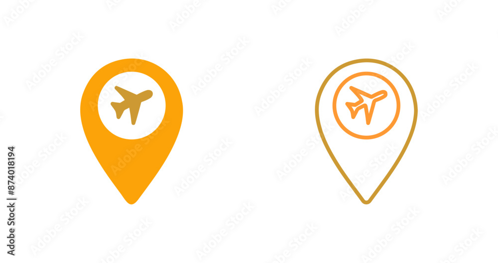 Airport Location Vector Icon Airport Location Vector Icon