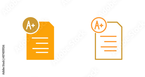 Graded Paper Vector Icon