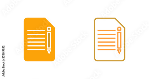 Edit Document Vector Icon