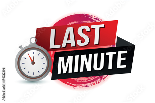 Last minute offer watch countdown Banner design template for marketing. Last chance promotion or retail. background banner poster modern graphic design for store shop, online store, website

