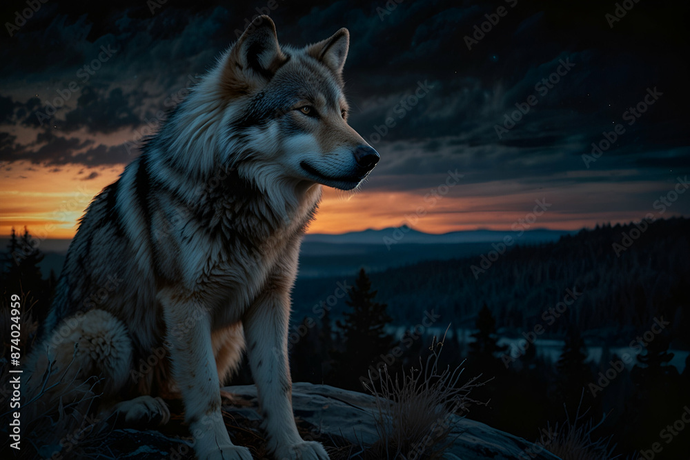 a dangerous wolf AI generative a dangerous wolf AI generative