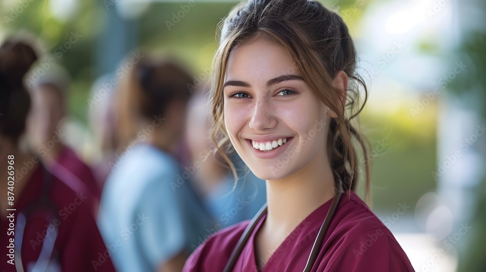 Empowering Women in Healthcare: Portrait of a Nurse Intern Stock Photo ...