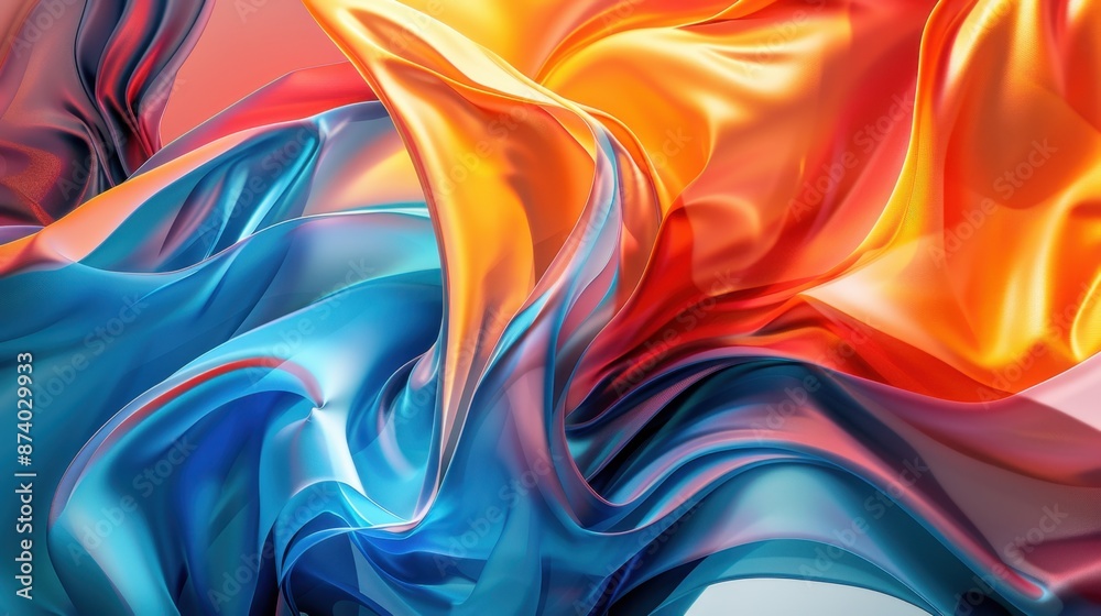 3d rendered abstract iridescent wavy background. 3d rendered abstract iridescent wavy background.
