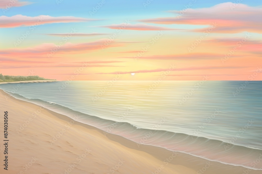Sunset beach landscape outdoors horizon. Sunset beach landscape outdoors horizon.