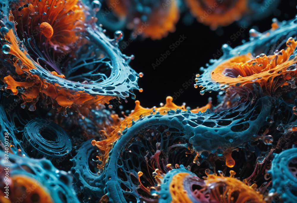 futuristic abstract background of colored alien plants futuristic abstract background of colored alien plants