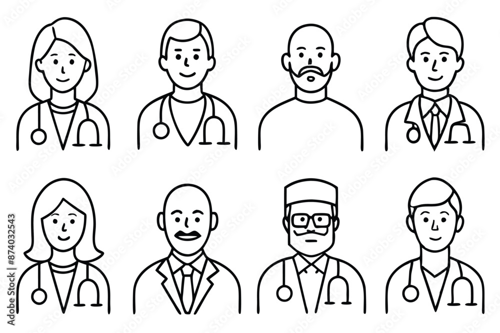 Doctor line art illustration Effective Doctor Graphics Doctor line art illustration Effective Doctor Graphics