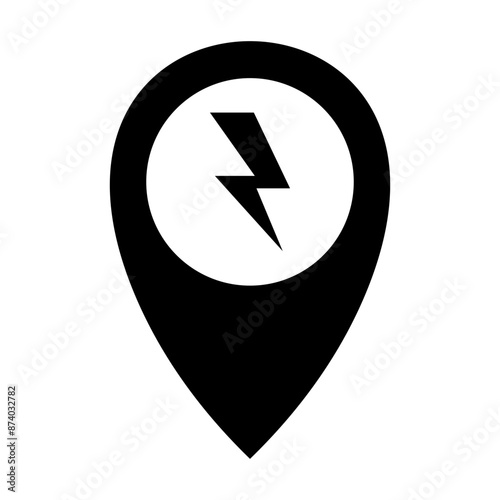 Black warning location icon vector Free Download Black warning location icon vector - GFXLoad