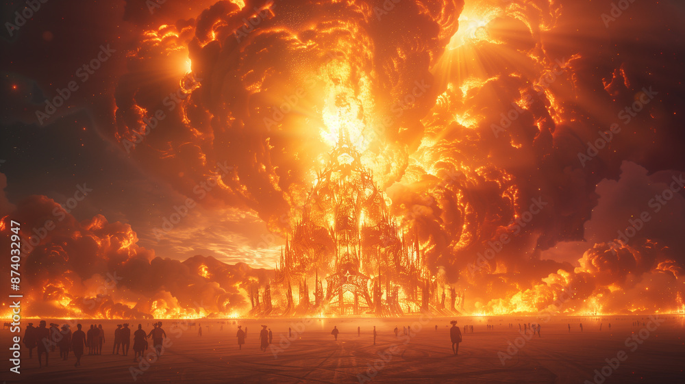 Burning Man festival, background Burning Man festival, background