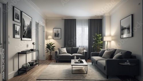 Modern Living Room Interior Design. © BOJOShop