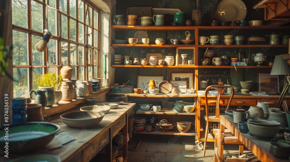 A cozy countryside pottery workshop A cozy countryside pottery workshop