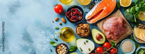 Wallpaper Mural keto diet .Selective focus. Generative AI, Torontodigital.ca