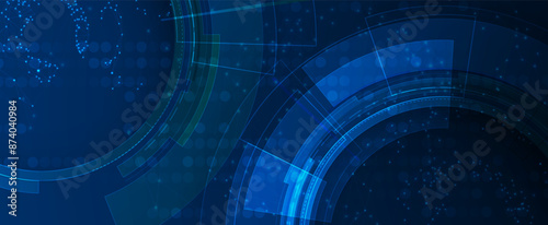 Neural network concept. Connected cells with links. High technology process. Abstract futuristic background. Vector art.