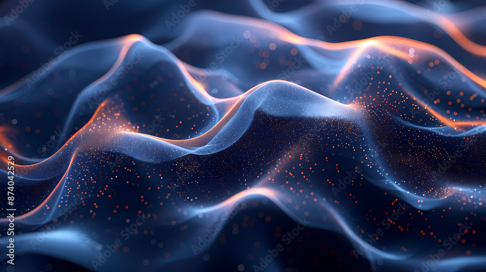 Abstract glowing blue waves Abstract glowing blue waves