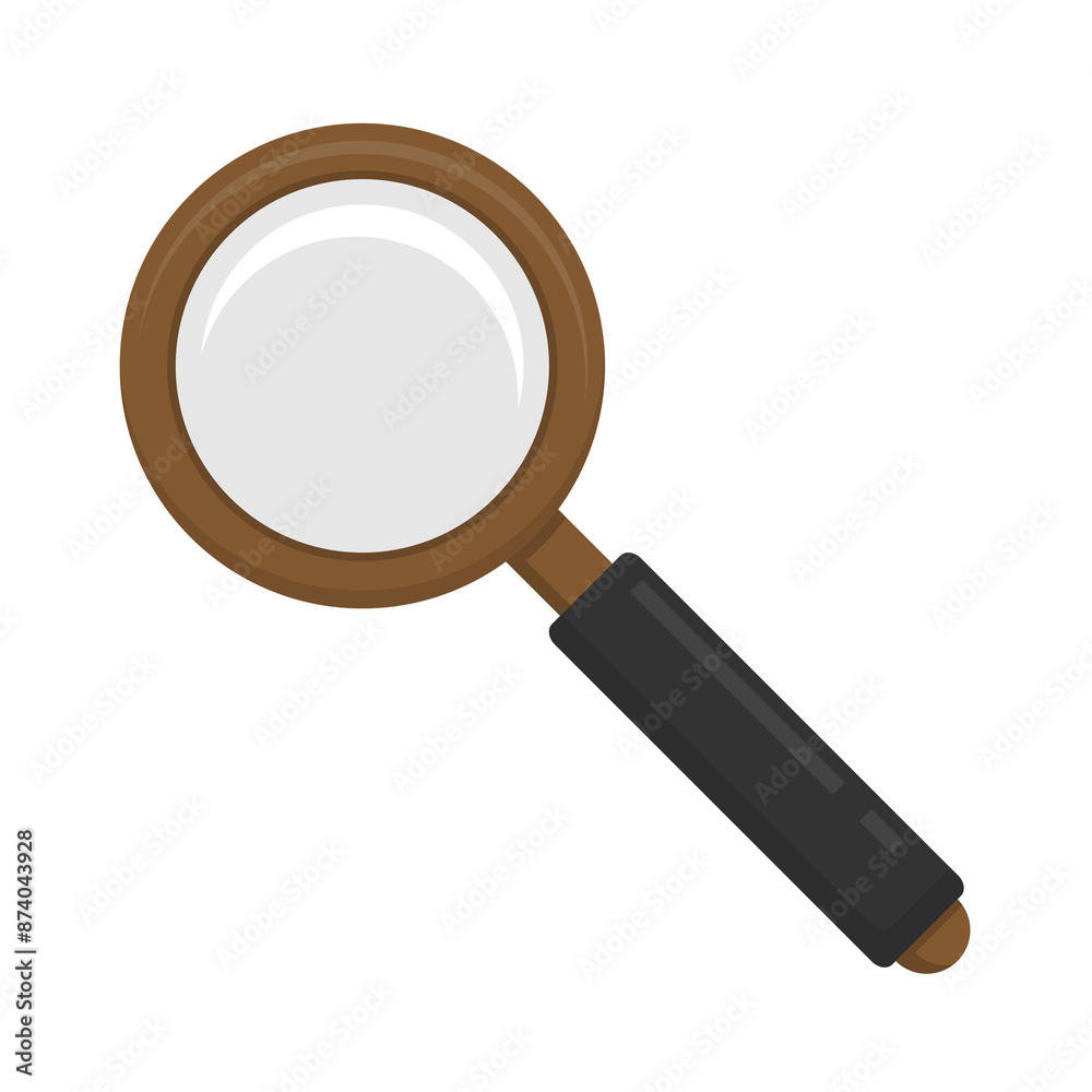 Magnifying glass cartoon icon vector illustration. Flat illustration of cute magnifying glass cartoon style icon. search magnifying glass icon. Magnifying glass cartoon icon vector illustration. Flat illustration of cute magnifying glass cartoon style icon. search magnifying glass icon.