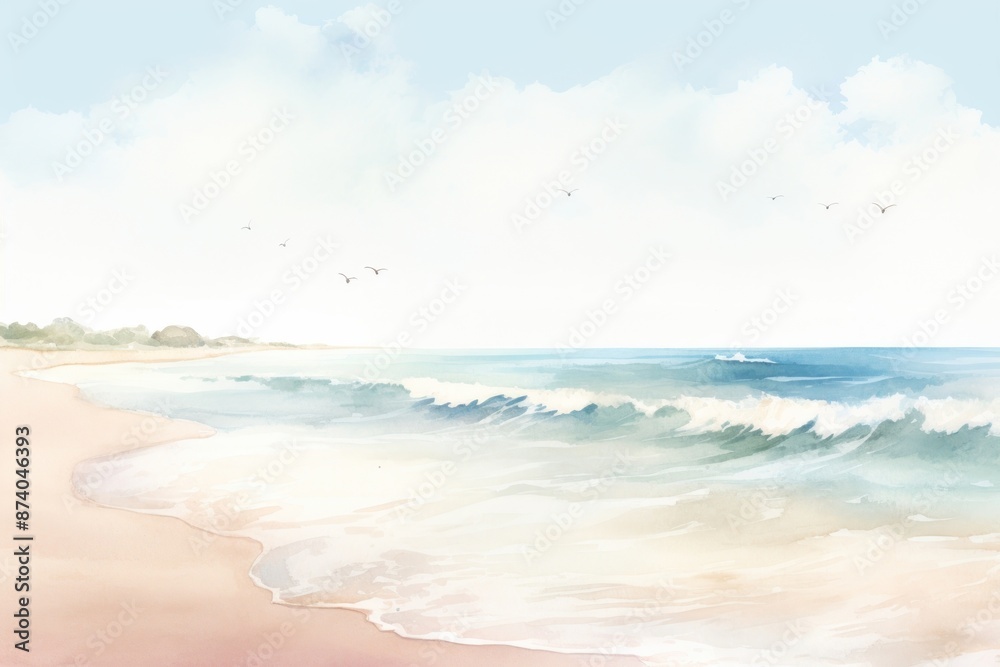 Fototapeta premium Beach landscape outdoors nature.