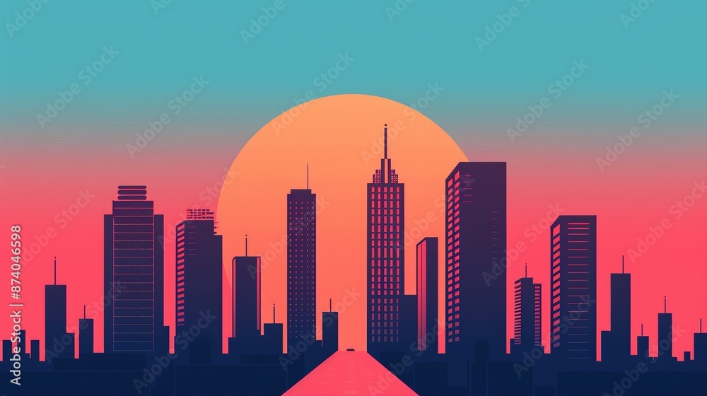 Design a futuristic cityscape with sleek skyscrapers and advanced transportation networks, blending high-tech aesthetics with urban efficiency. Illustration, Image, , Minimalism, Design a futuristic cityscape with sleek skyscrapers and advanced transportation networks, blending high-tech aesthetics with urban efficiency. Illustration, Image, , Minimalism,