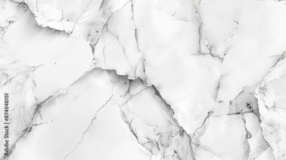 Fototapeta premium Natural White Marble Texture Background for Interior Decoration with Ceramic Tiles