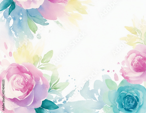 Elegant Floral Watercolor Beautiful Background
