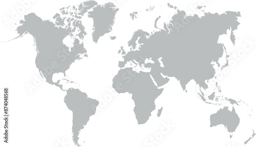 Illustration of a Colored map of world
