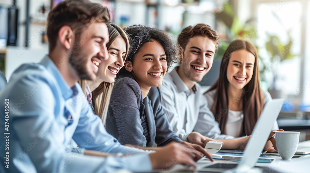 Business people working together in an office