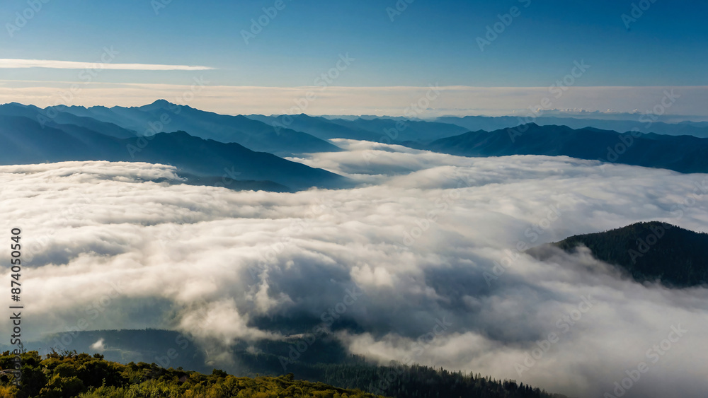 The sky is filled with clouds and the mountains are visible in the distance. The scene is serene and peaceful, with the clouds creating a sense of calmness and tranquility The sky is filled with clouds and the mountains are visible in the distance. The scene is serene and peaceful, with the clouds creating a sense of calmness and tranquility
