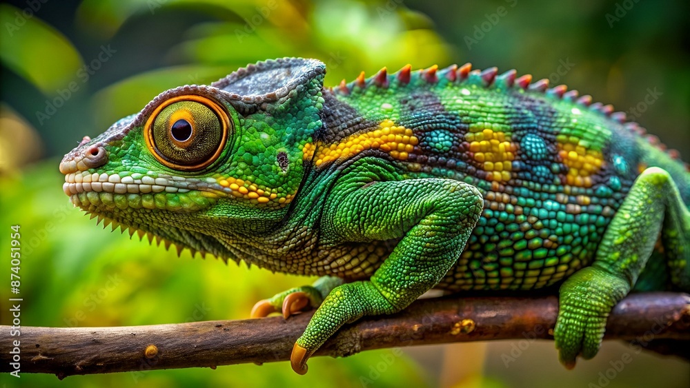 CAMELEON DE JACKSON chamaeleo jacksoni CAMELEON DE JACKSON chamaeleo jacksoni