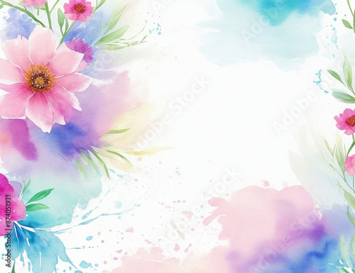 Elegant Floral Watercolor Beautiful Background