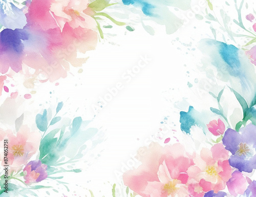 Elegant Floral Watercolor Beautiful Background
