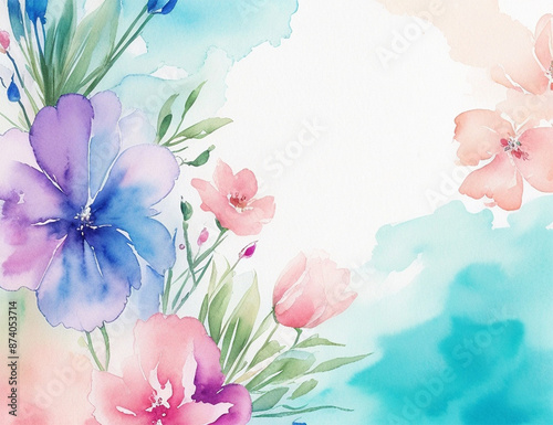 Elegant Floral Watercolor Beautiful Background