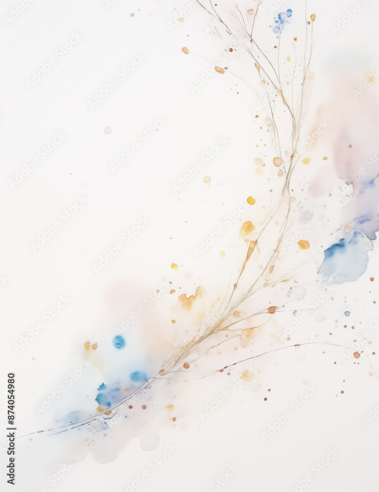 Naklejka premium abstract background with splashes - abstract vintage light brown splash background for text - Generative AI