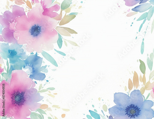 Elegant Floral Watercolor Beautiful Background