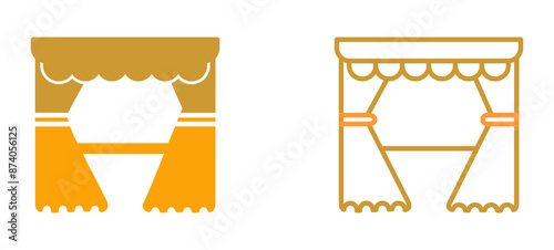 Curtains  Vector Icon