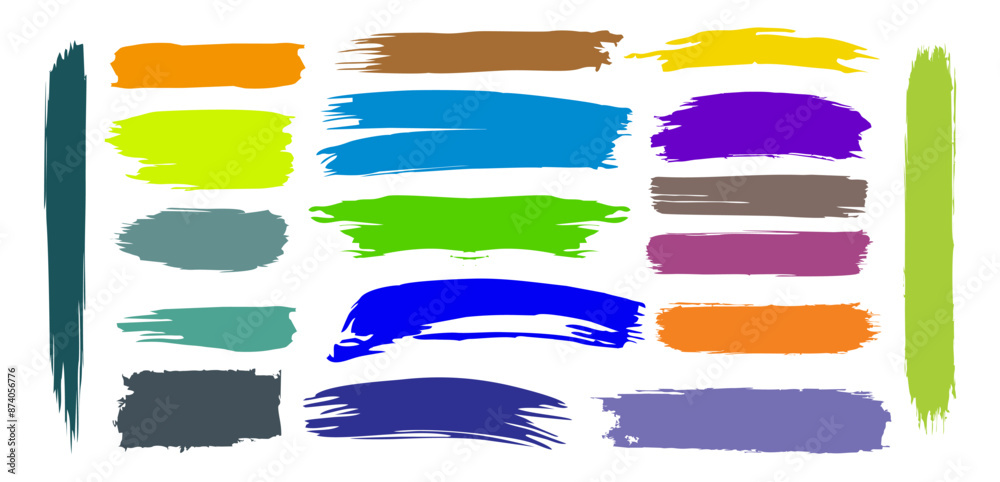 set of watercolor paint brush strokes set of watercolor paint brush strokes