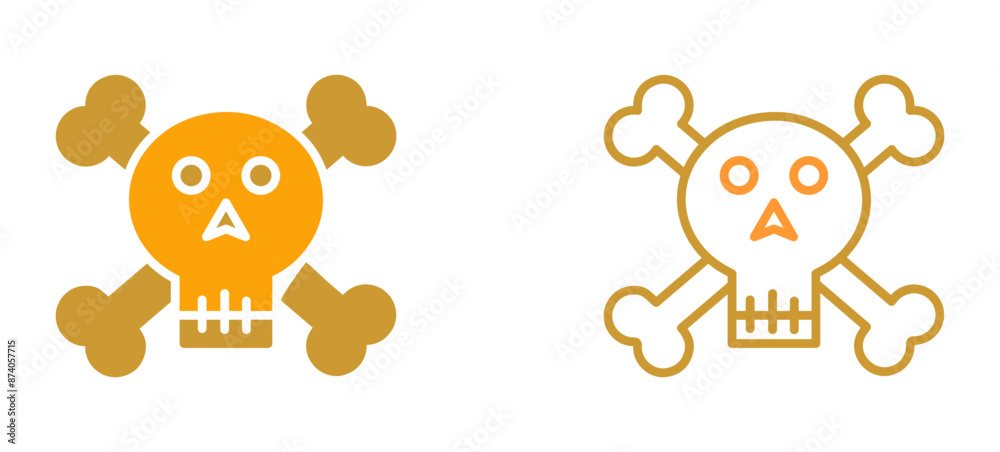 Obraz premium Pirate Skull II Vector Icon