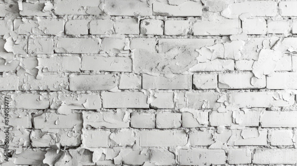Brick wall painted in white - generative ai Brick wall painted in white - generative ai
