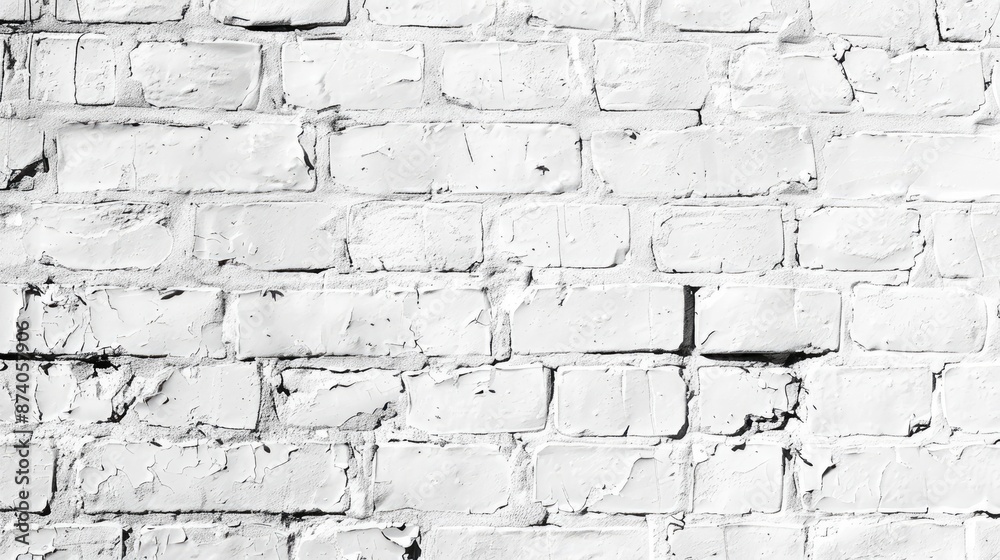 Brick wall painted in white - generative ai Brick wall painted in white - generative ai
