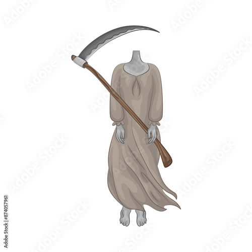 Illustration of headless ghost