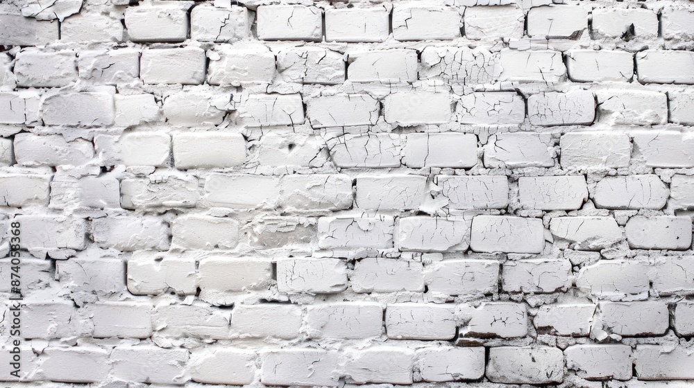 Brick wall painted in white - generative ai Brick wall painted in white - generative ai