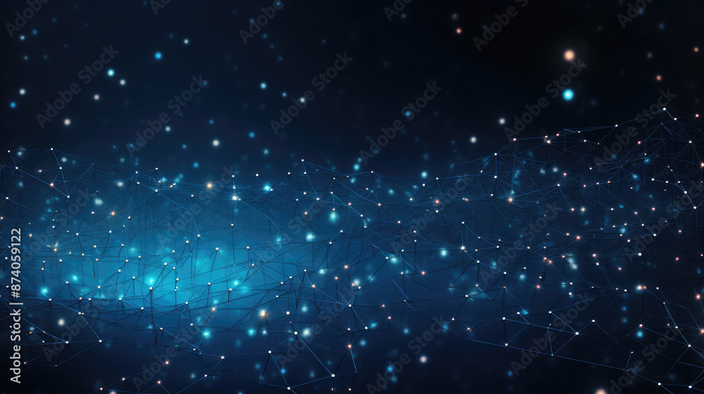 Fototapeta premium abstract technology digital background. Big data visualization. Network connection structure., generative ai