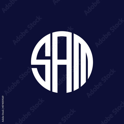 sam circle logo design