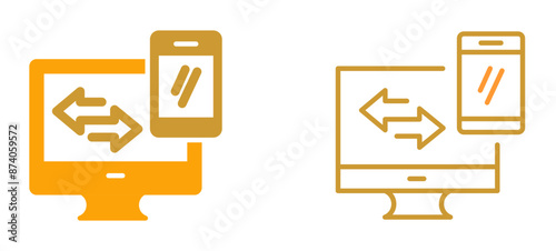 Data Synchronization Vector Icon