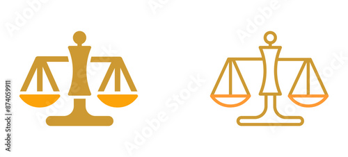 Justice Scale Vector Icon