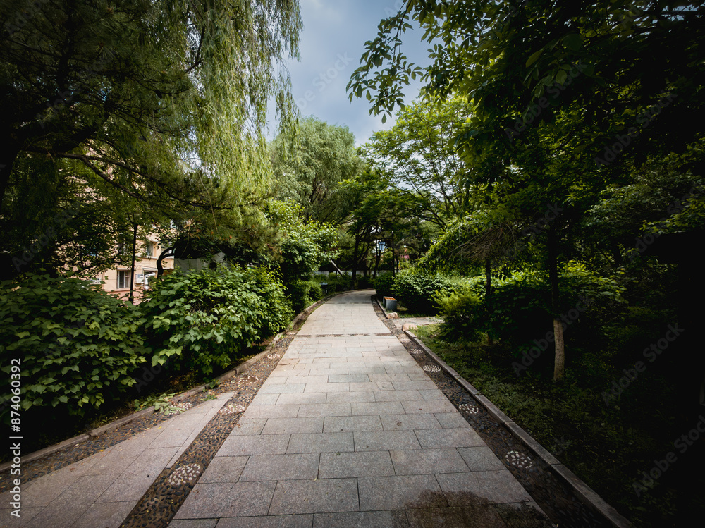 Beautiful scenery of the park, Changchun, China Beautiful scenery of the park, Changchun, China