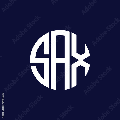 sax circle logo design