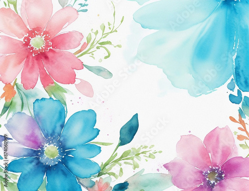 Elegant Floral Watercolor Beautiful Background