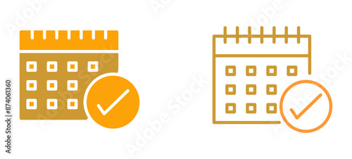 Marked Calendar Vector Icon