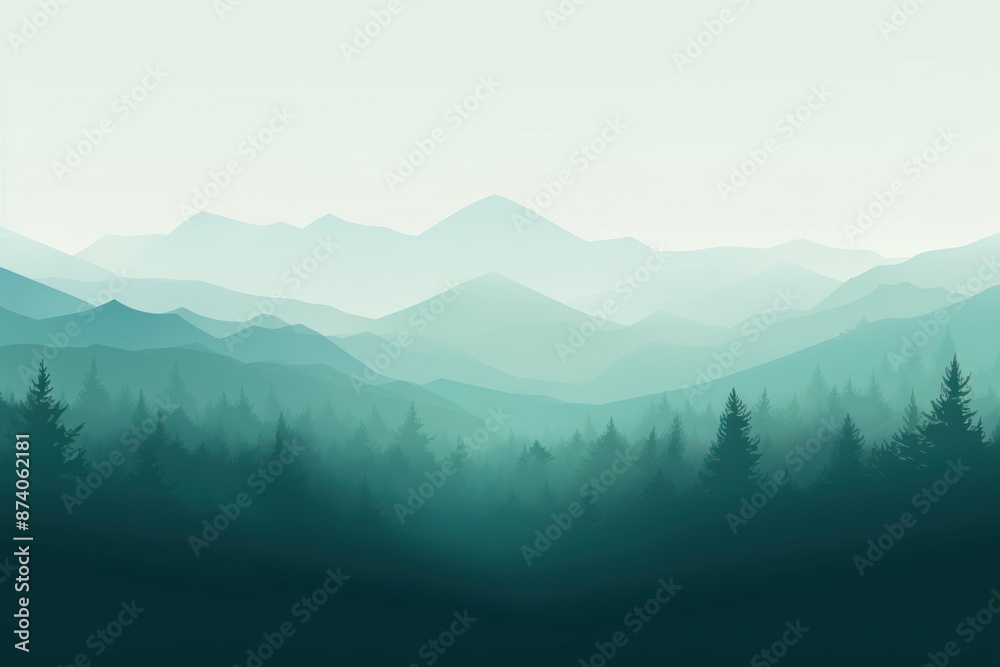 Obraz premium Forest green backgrounds landscape outdoors.