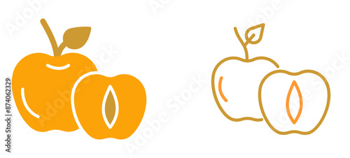 Apricot Vector Icon